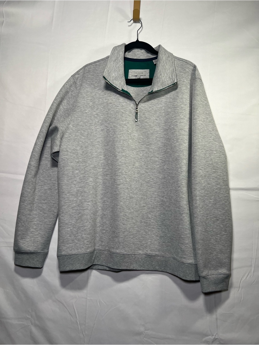 Ted Baker London Men’s Gray Quarter Zip Pullover Size 7 / 3XL